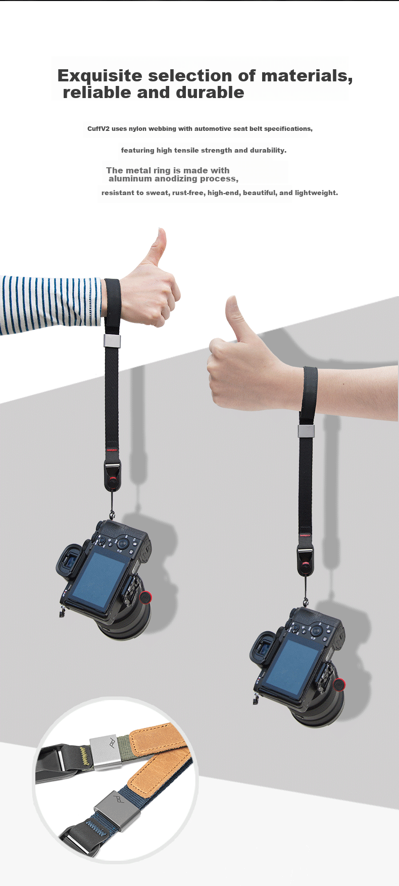 Dianfengsheji Peak Design Camera Wrist Strap, DSLR And Mirrorless Digital Camera PD Quick-Release Wristband, Quick-Connect Safety Lanyard Strap 5