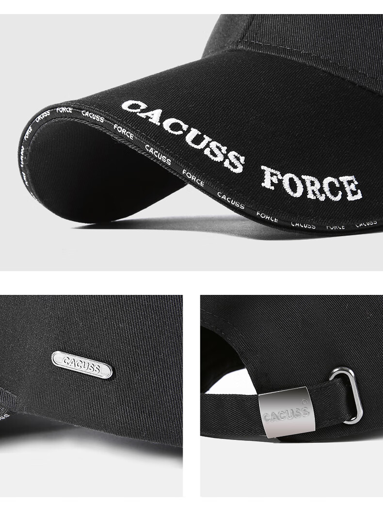 CACUSS Baseball Cap for Men, All Seasons, Large Head Circumference, Face-Slimming, Hard Brim, Sun Visor, UV Protection, Outdoor Versatile Hat 8