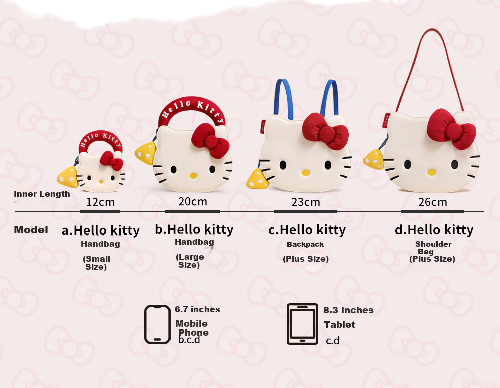 Toutou Hello Kitty Kitten Shoulder Bag, Underarm Bag, Birthday Gift for Best Friends, Tote Bag 19
