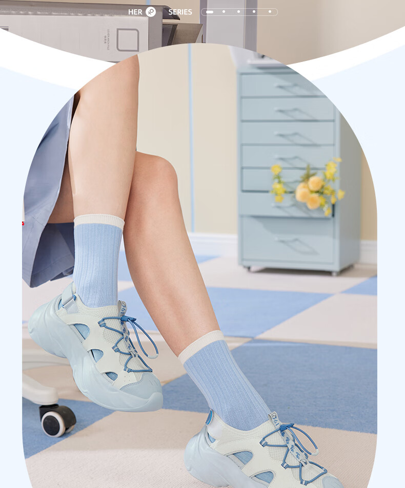 361° Sports Slippers, Thick-Soled Crocs-Style Clogs for Women, Summer Outdoor Water-Walking Mary Jane Sandals, 682526715-1 25