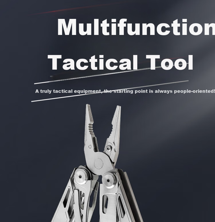 GEDUN Multi-Functional Tool Pliers, Folding Pliers, Portable Survival Knife, Outdoor Emergency Rescue Tools, Tactical Pliers, Wrench, Scissors 2