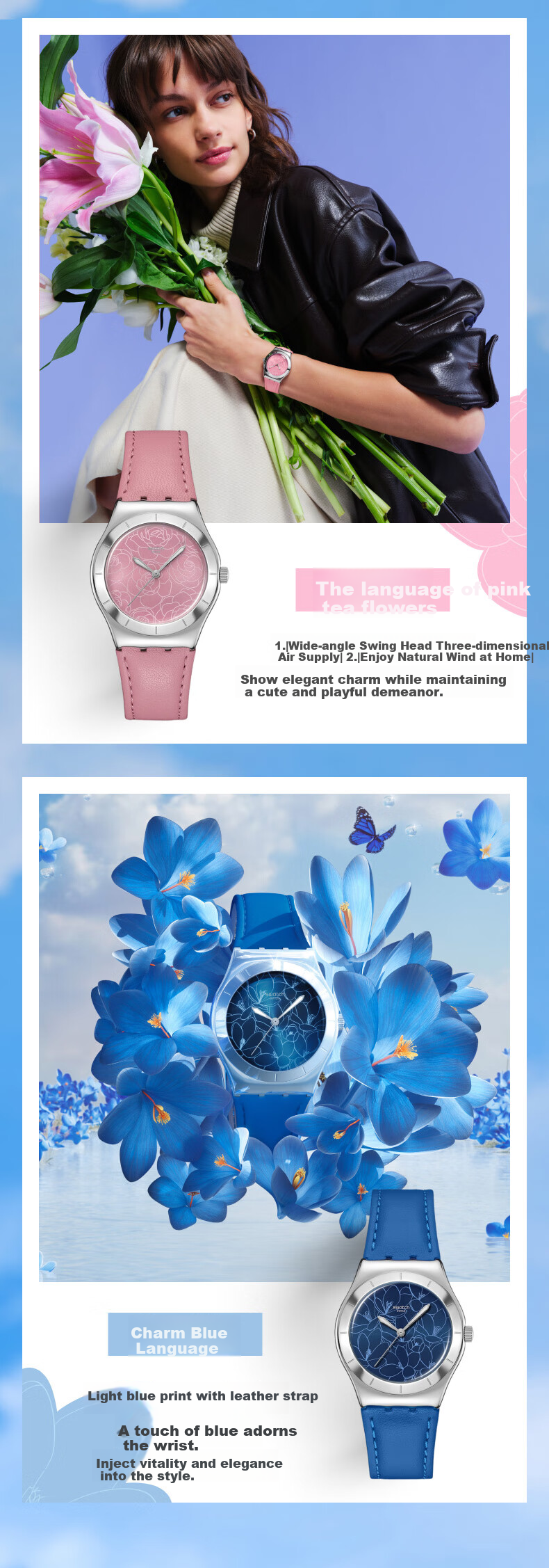 Swatch Swiss Watch, Metal Quartz Ladies Wristwatch, Gift for Girlfriend Or Wife, Holiday Present, Magnolia Language 4