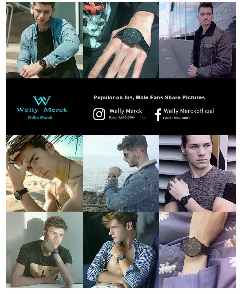 Welly Merck Men's Mechanical Watch, Practical Gift for Students And Teachers on Men's Day 18