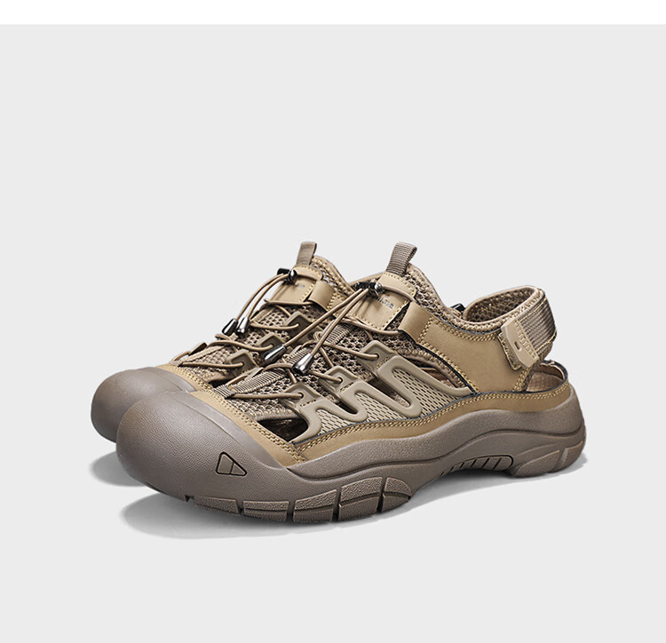 Bull Family Baotou Men's Summer Breathable Hollow Beach Sandals Outdoor Casual Sports Creek Shoes Men's Hole Shoes 60
