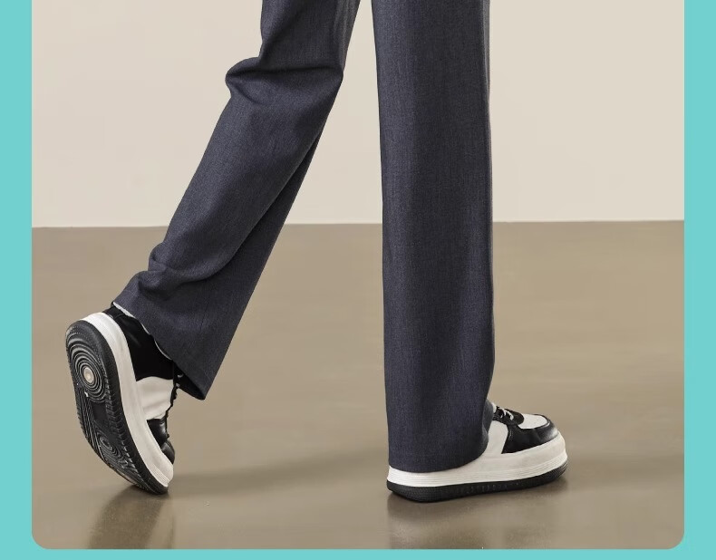 Langsha Women's Straight-Leg TR Twill Suit Pants High-Waist Draped Trousers Narrow and Wide-Leg Casual Pants Spring Autumn Workwear 25