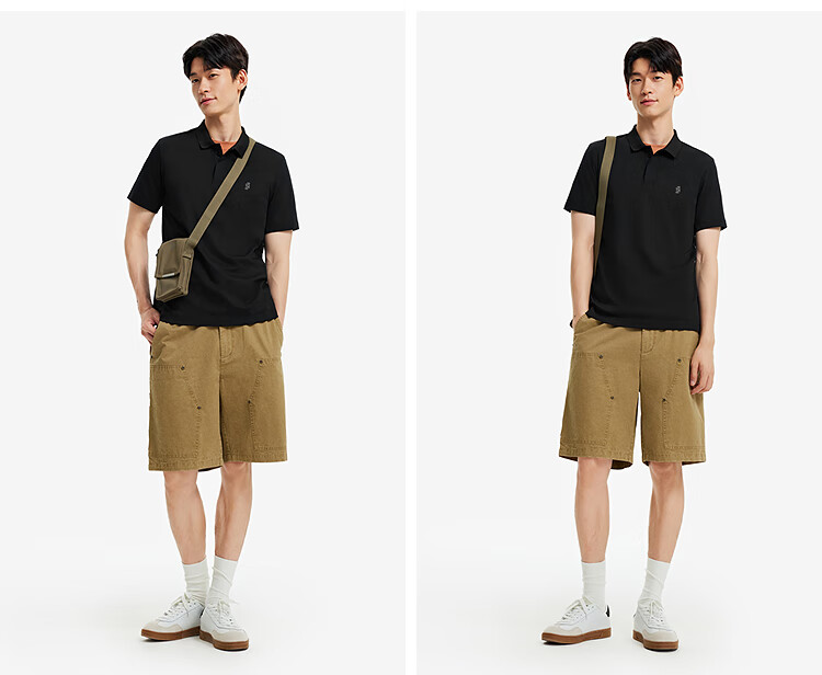 Semir Senrou Men's Summer Basic Business Commuter Style Knitted Crisp Short Sleeve Polo Shirt 101325115109 9