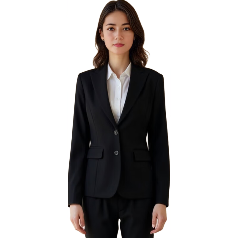 ROMON Women's Slim Fit Business Suit Jacket Professional Office OL Interview Work Commuter Blazer
