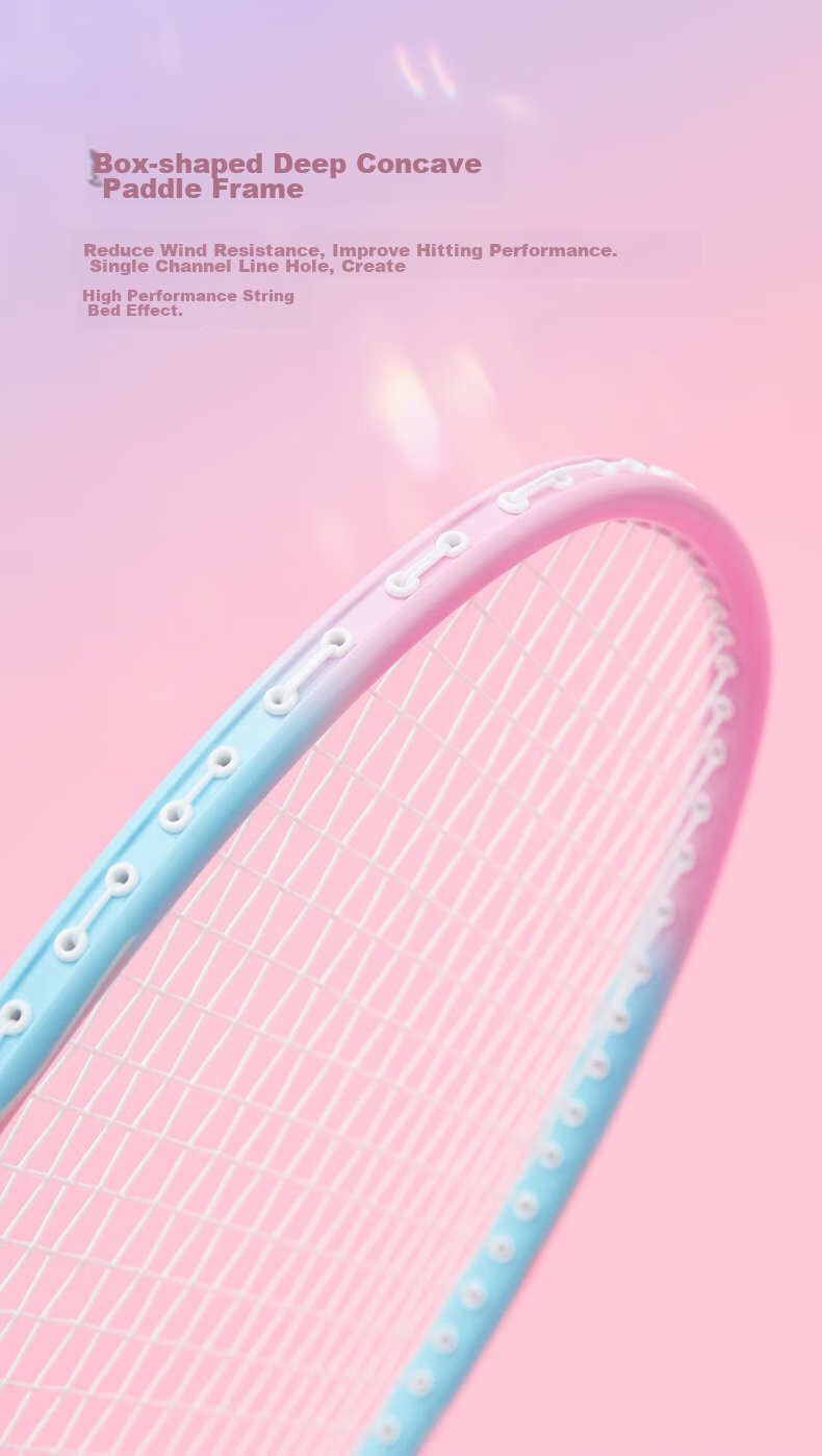 ANTA Badminton Racket for Men And Women, Ultra-Light Carbon Fiber, Beginner Entry-Level Offensive And Defensive Racket Set, Two-Piece Gift Package 4