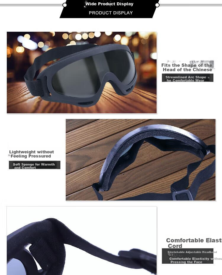 Beifute Goggles, Pollen-Proof, Anti-Fog, Windproof, Sandproof, Face-Sealed, Dust-Proof, Industrial Cutting, Splash-Proof, Grinding, Hiking, Cycling, Travel [Soft Sponge Inner Frame] Clear Lenses 7