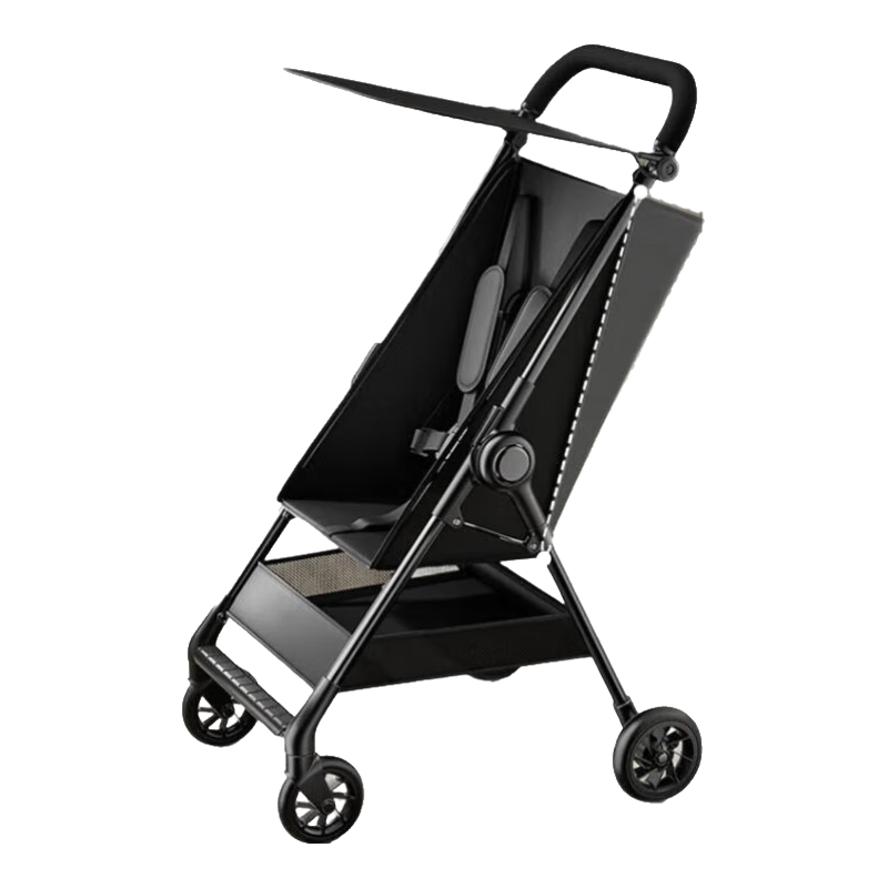 Hankaola Foldable Stroller, Portable Baby Carriage with Reclining Seat And Half-Reclining Positions, Dual Brakes, Safety Certified by 3C