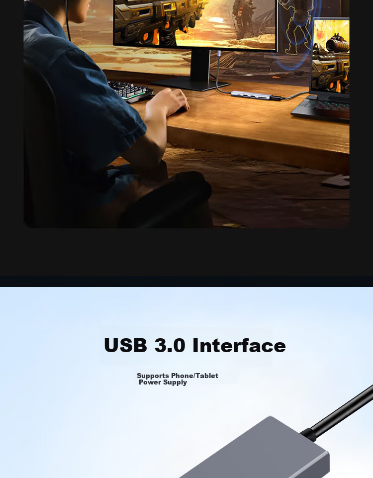 ThinkPad Lenovo Type-C Expansion Dock, USB Hub, USB-C Data SD/TF Card Reader, HDMI Adapter, 4K60Hz Laptop Expansion Dock, PD Fast Charging 100W, Metal LC06 7