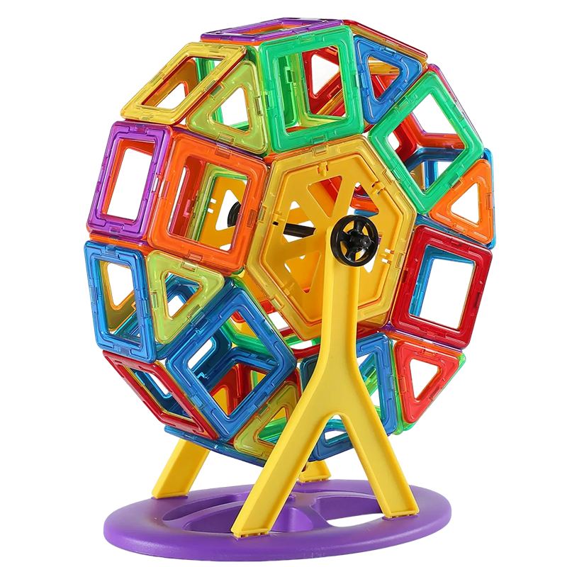 Danmiqi Magnetic Tiles Children's Toy for Boys And Girls Aged 3-10, Large Particle Magnetic Building Blocks Toy Birthday Gift