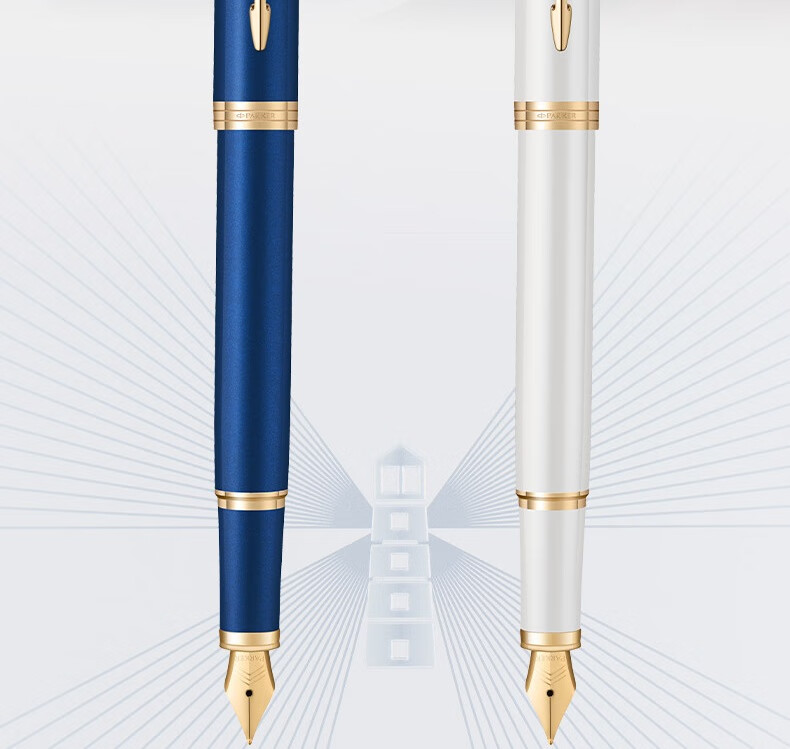 PARKER Fountain Pen, Signature Pen, Stylish Writing Fountain Pen, IM Flowing White Gold Clip Ink Pen + Graduation Commencement Gift Box, National Day Gift for Men And Wome 5