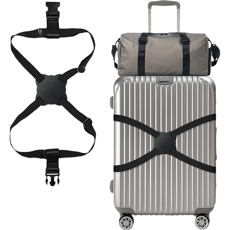 Lehuolvxing Luggage Strap Elastic Model, Trolley Safety Check-In Suitcase, Reinforced Tight Packing Strap, Bundling Rope, Essential for Studying Abroad