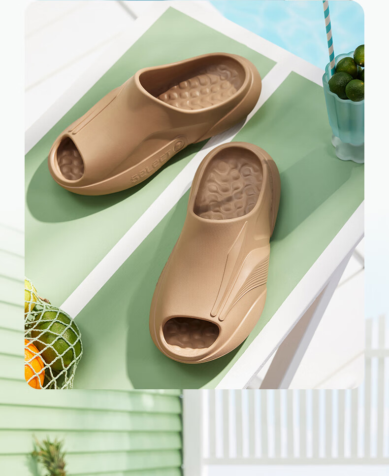 361° Men's Slippers Feibiao Summer Beach Outdoor Water Shoes Comfortable Soft Elastic Sports Slippers 672621110-5 26