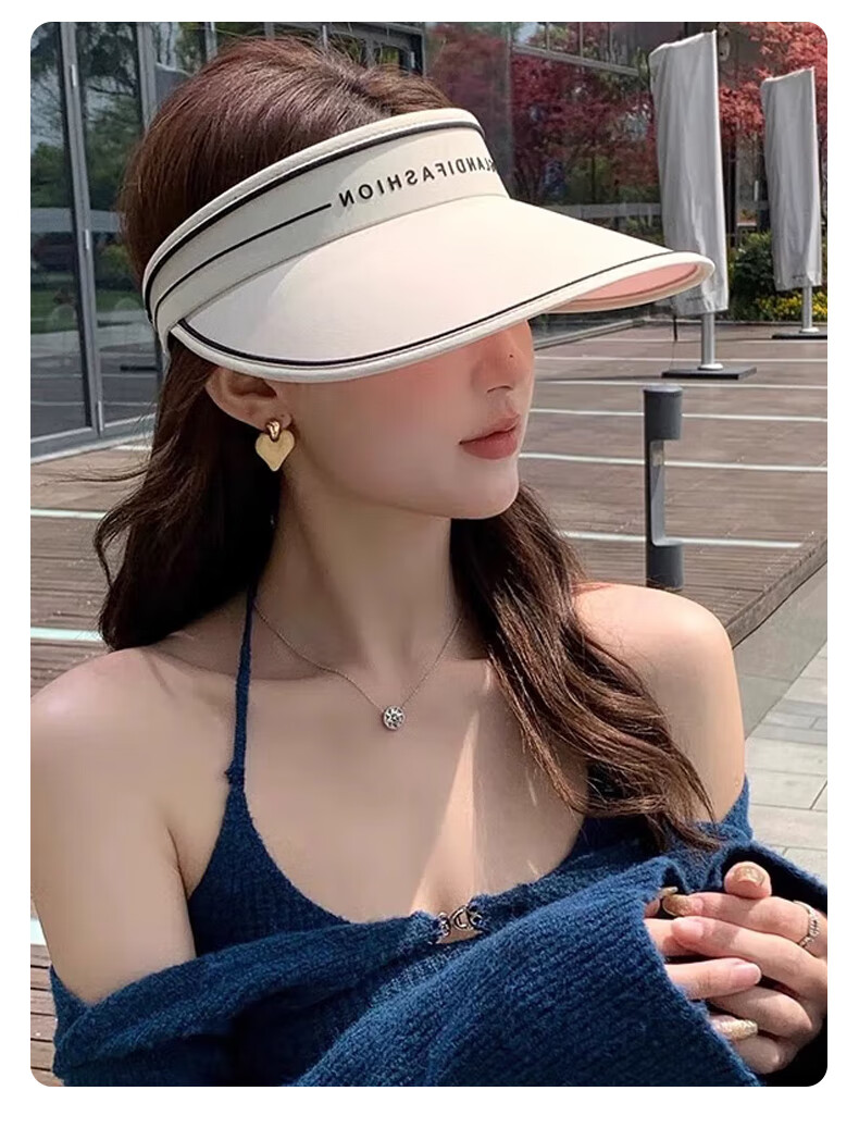 GLO-STORY Women's Shell Sunshade Hat UV Protection Face Covering Beach Cycling Open-Top Sun Hat MMZ914078 16