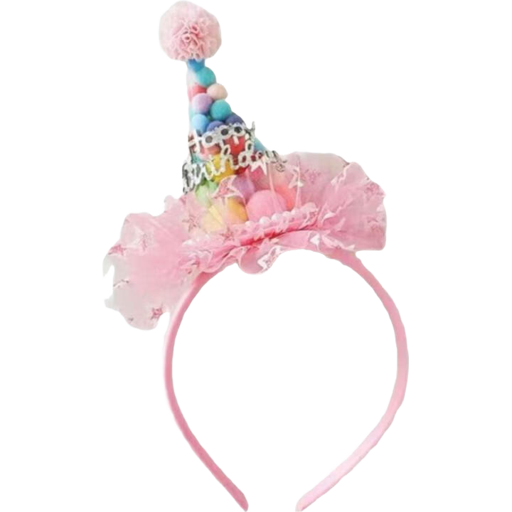 Duomeiyi Birthday Hat, Birthday Scene Decoration, Girl Adult Dress-Up, Children's Birthday Decorations, Props, Pink Candy Pieces
