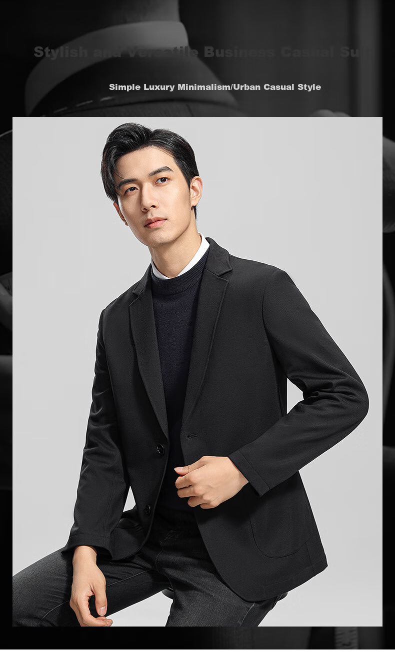 ROMON Men's Sun Protection Suit, Summer 2026 Business Wrinkle-Free High-End Single Suit Jacket, Cool-Feeling Outerwear, Gray, 3XL 2