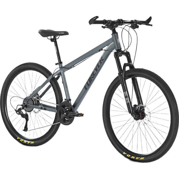 FOREVER Aluminum Alloy Mountain Bike, 27-Speed, 27.5-Inch, Hydraulic Disc Brakes, for Men And Women, Adult And Student Use, City Bicycle, Gray
