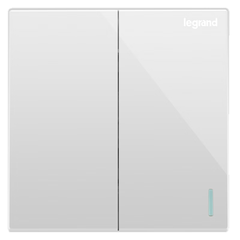 LEGRAND Switch Socket Panel, Shidian Magnolia White, 86-Type Concealed Switch Panel, Double Switch Single Control Switch