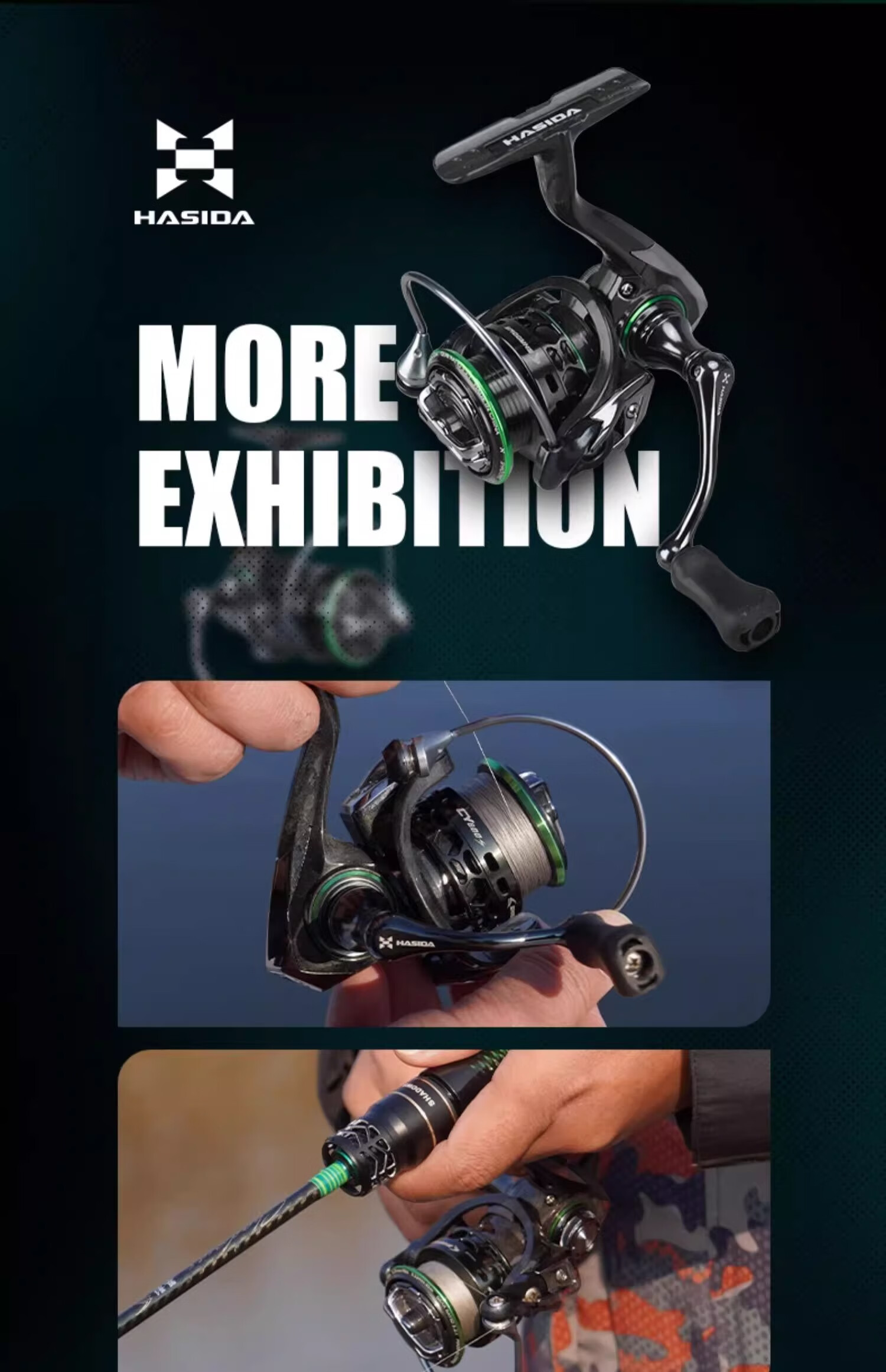 HISTAR Emerald Shadow Micro 800 Spinning Reel Carbon Fiber Micro Spinning Reel [Screw-in Handle] 5