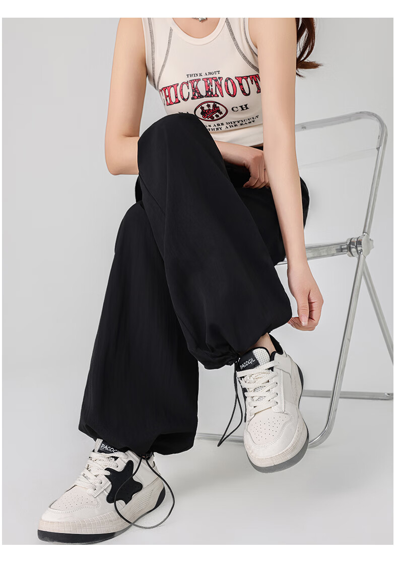 LangSha Women's Cargo Pants with Drawstring for Petite Figures, Lightweight Summer 2025 Butterfly Bow Casual Quick-Dry Trousers Paratrooper Pants 15