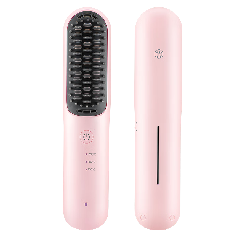 JD Jingzao Beauty Wireless Hair Straightening Brush Portable S3 Inner Curl Volumizing Straightener Curling Iron Styling Comb Negative Ion Hair Care Straightener Styling Tool Birthday Gift for Women