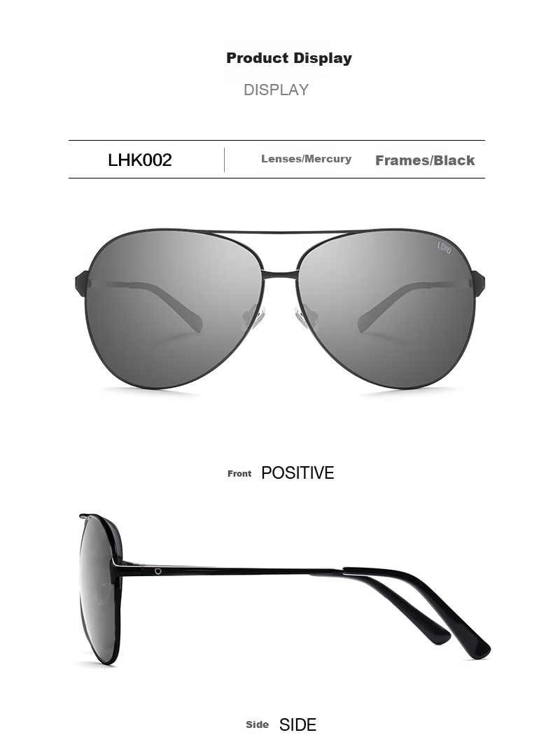 LOHO Classic Aviator Sunglasses, Polarized Sunglasses, Fishing And Driving-Specific, Sun Protection, Gift for Men, LHK002 14