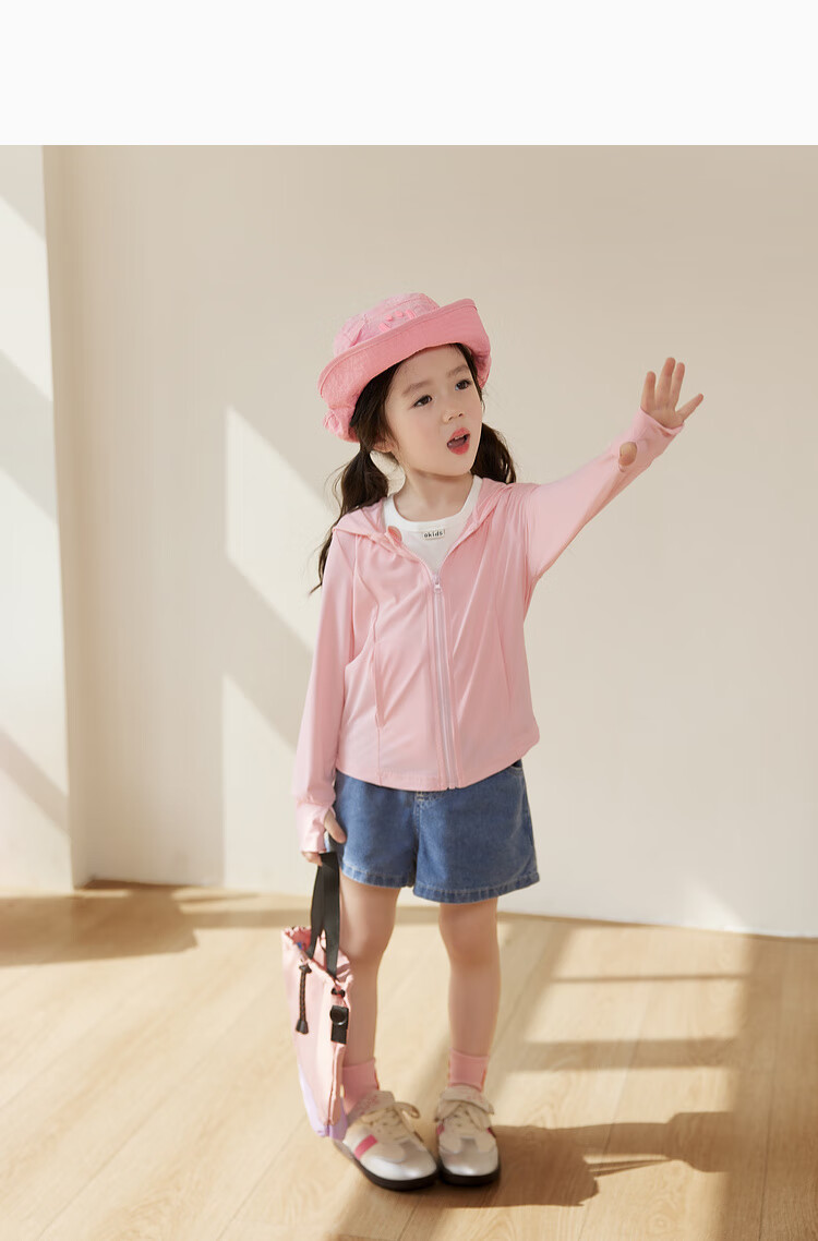 LUSON Children's Clothing, Baby Sun Protection Clothing for Girls, New Summer Style UV-Resistant Children's Ice Silk Jacket 17