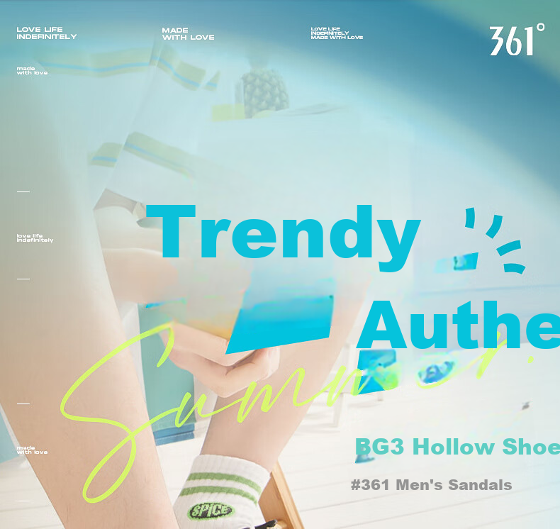 361° Men's Sports Slippers, Spring And Summer BIG3 Perforated Shoes, Outdoor Home Beach Sandals, Men's Slippers, 672426717-11 1