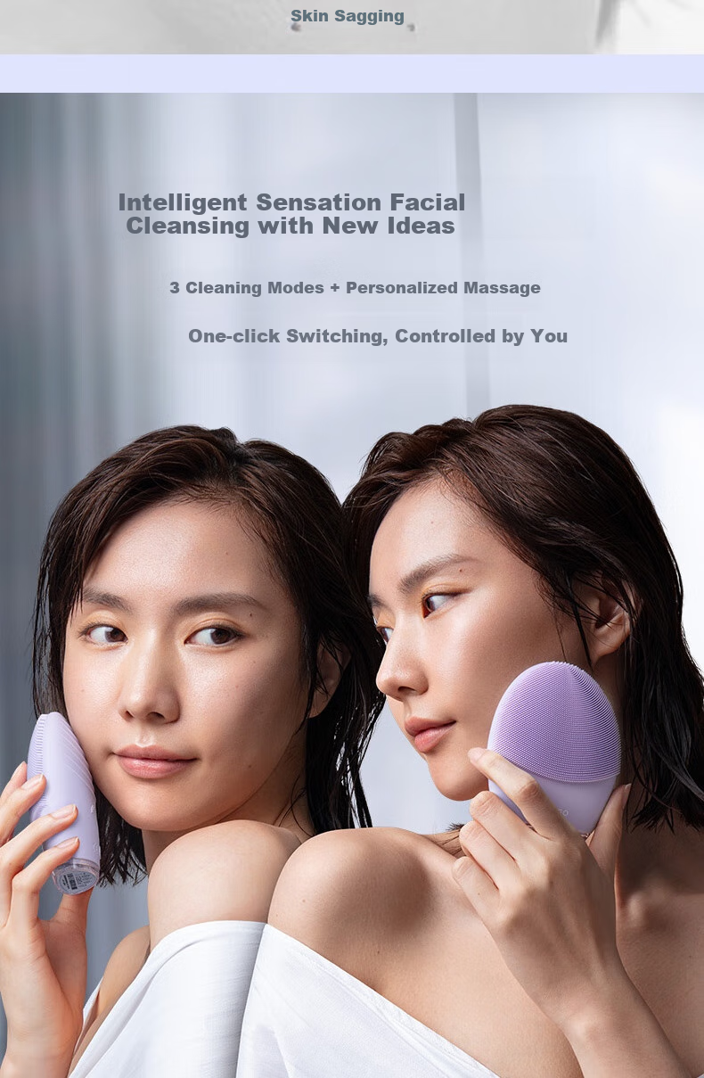FOREO Luna Electric Facial Cleansing Device LUNA 4, Deep Cleansing And Soothing Face Cleaner, 2-In Cleaning And Massage Facial Tool, Suitable for Sensitive Skin, Purple 4