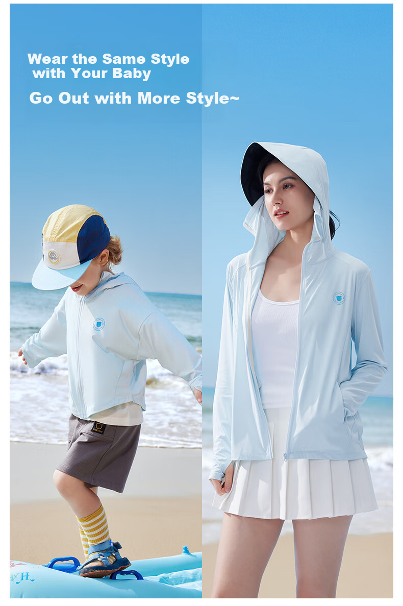 Beitaisi Children's Sun Protection Clothing, 2026 New Style Ice Silk Skin Coat, UV-Resistant Breathable Parent-Child Sun Protection Garment for Boys And Girls 33