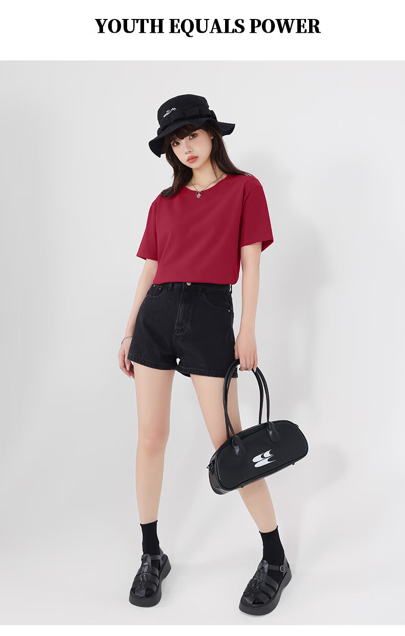 Warrior Pure Cotton Loose Short-Sleeve T-Shirt for Women, Versatile Casual Fashion Top for Summer 2026, Skin-Friendly And Breathable Women's Clothing 15