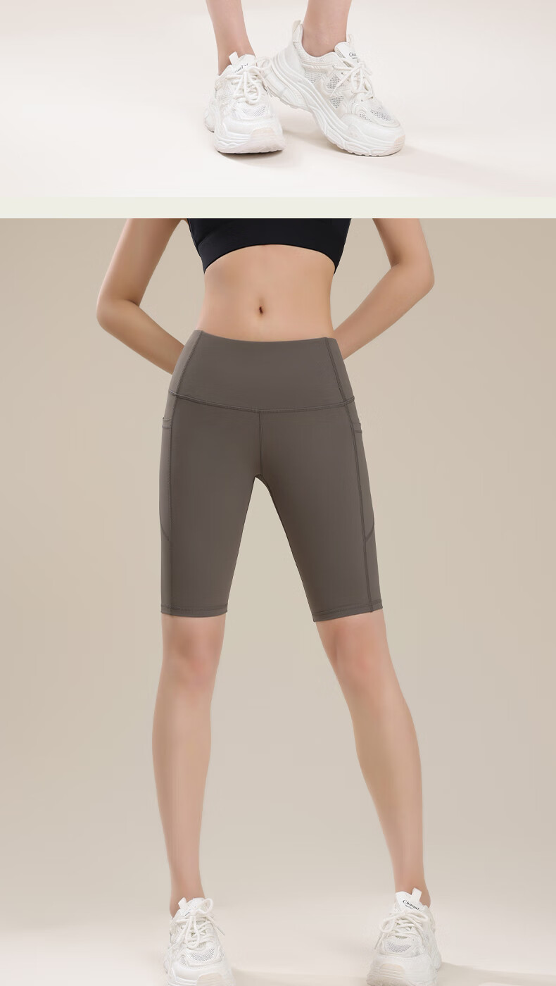 Free Style Women's 5-Inch Yoga Shorts High-Waist Hip-Lifting Outdoor Cycling Pilates Sports Fitness Training Shorts Spring Summer 7