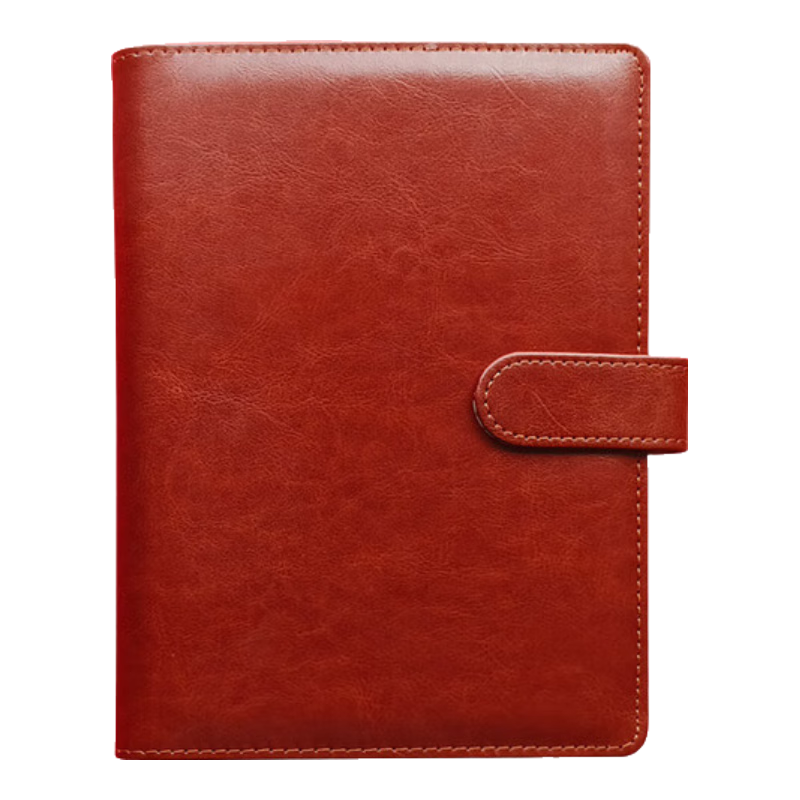 Chaoyou [Best-Selling Online], Loose-Leaf Notebook A5 Brown, 100 Sheets 200 Pages, 6-Ring Binding, Leather Cover, Business Journal, Detachable Diary, Loose-Leaf Book Brown A5 010