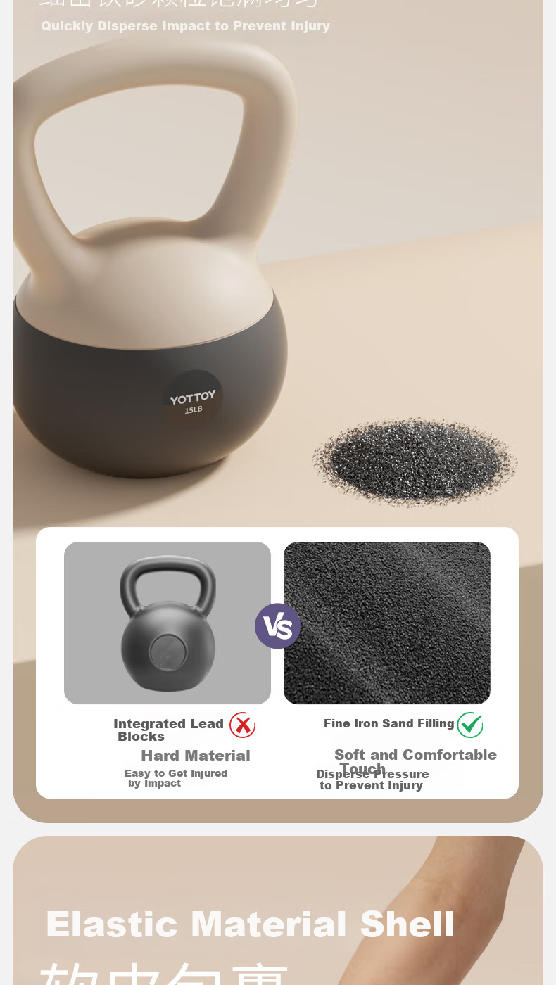 Yottoy Soft Kettlebell for Men And Women, Home Use, Arm Exercise, Squats, Glute Training, Body Shaping Fitness Equipment, 20 Pounds 6
