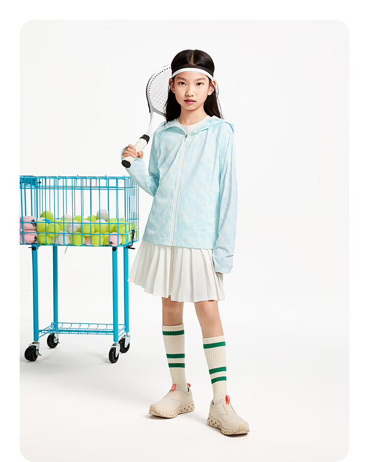 Annil Girls' Sun Protection Jacket, Summer 2025 New Ice-Cool Elastic Hooded Fashion Slim-Fit Sportswear 8