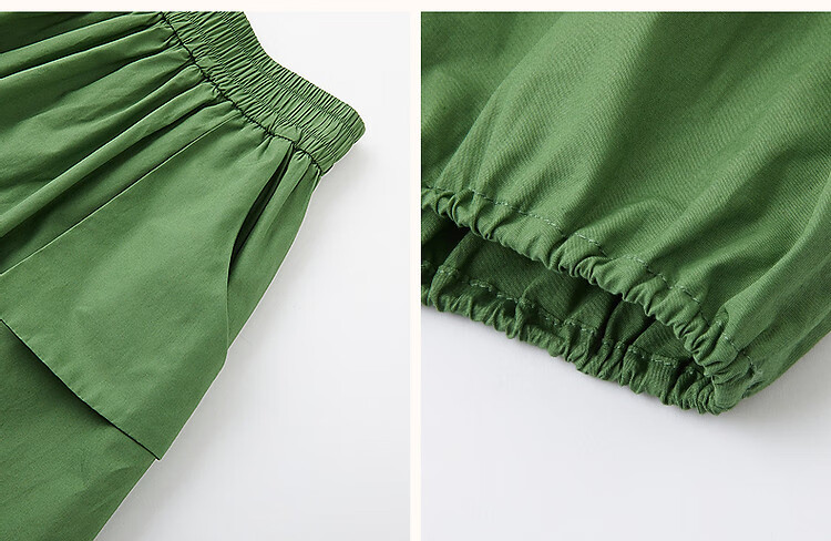 Demana 100% Cotton Poplin Set Summer Lapel Large Pocket Pigskin Button Top A-Line Skirt Two-Piece Set 4