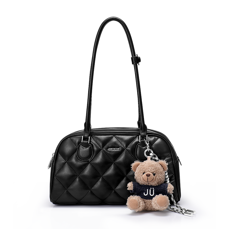 JUST STAR Sun Yi's Same Style Baguette Handbag for Women, 2026 New Luxury Boston Pinball Underarm Bag, Birthday Gift