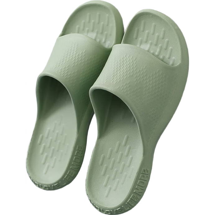 GUOLUOFEI Thick-Soled Couple Slippers, Bathroom Shower Sandals, Summer Non-Slip Home Shoes for Men And Women, Avocado Green, Size 39-40