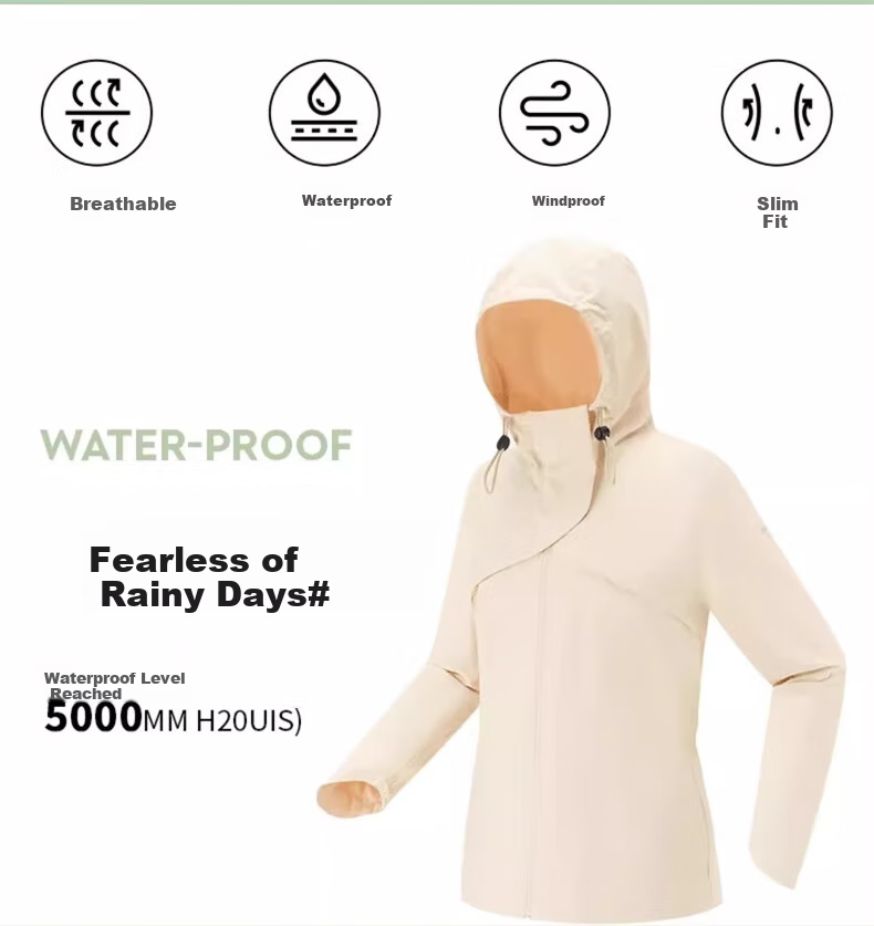 DECATHLON Women's Outdoor Mountain-Style Sports Waterproof Windproof Jacket NH500 5118049 3