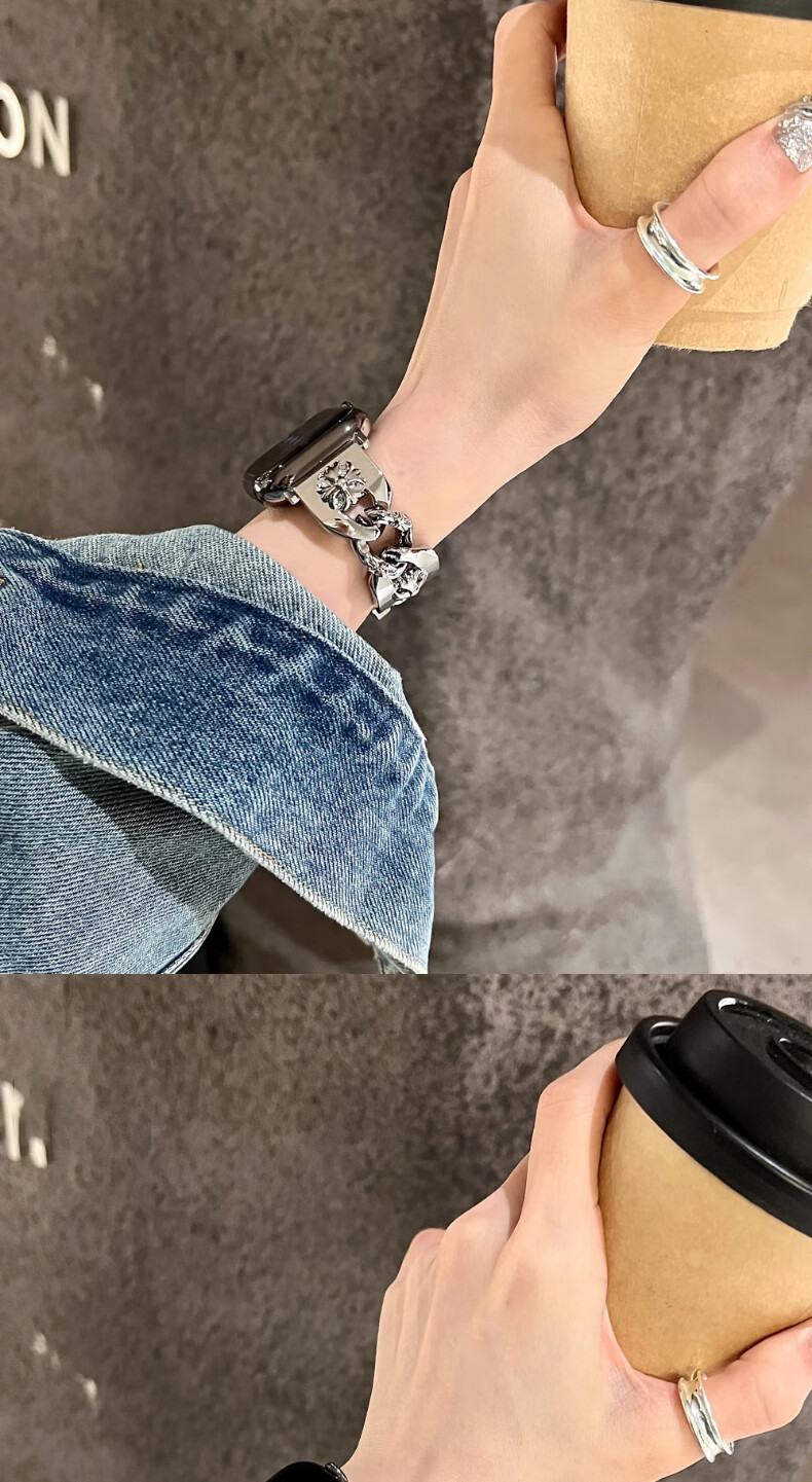 Biaodaige Compatible with Apple Watch Series 12 Strap, Apple IWatch Series 11 Strap for Women, Cross-Shaped Breathable Metal S9/10/SE/3/2 Bracelet, 40/41/42MM 5