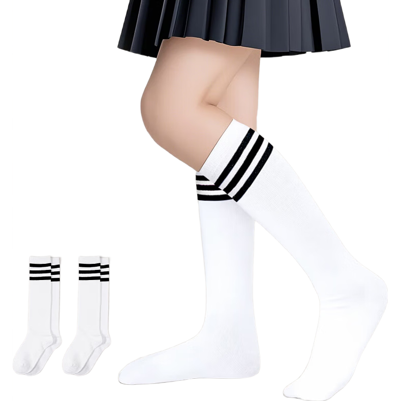 Barbie Girls' Mid-Calf Socks, Children's High Socks, Boys' Long Socks, Spring And Autumn Preppy Style Soccer Long Socks, Thin Versio
