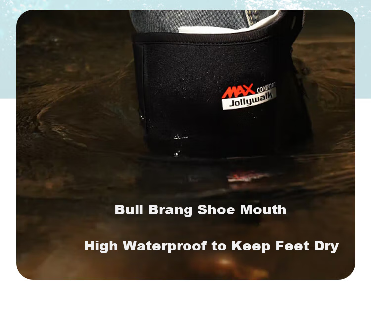 Jolly Walk Non-Slip Wear-Resistant Fishing Shoes Waterproof Rain Boots JW8101, Black Low-Cut Size 41 6