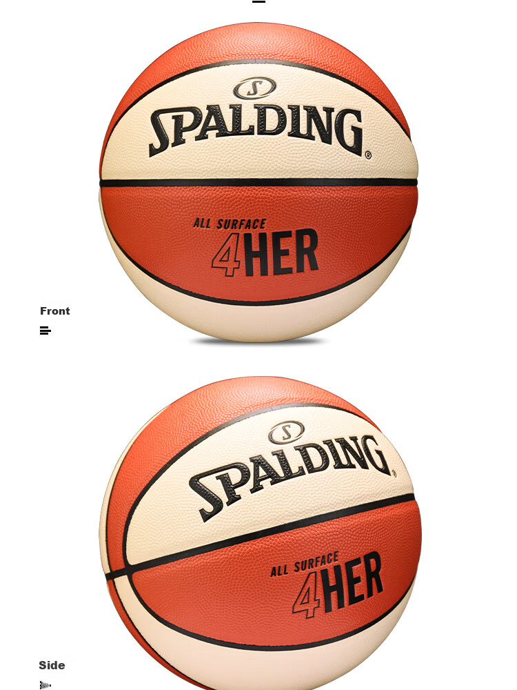 SPALDING Basketball 4Her Series Women's Size 6 Indoor/outdoor PU Basketball 77-724Y6REV1 11