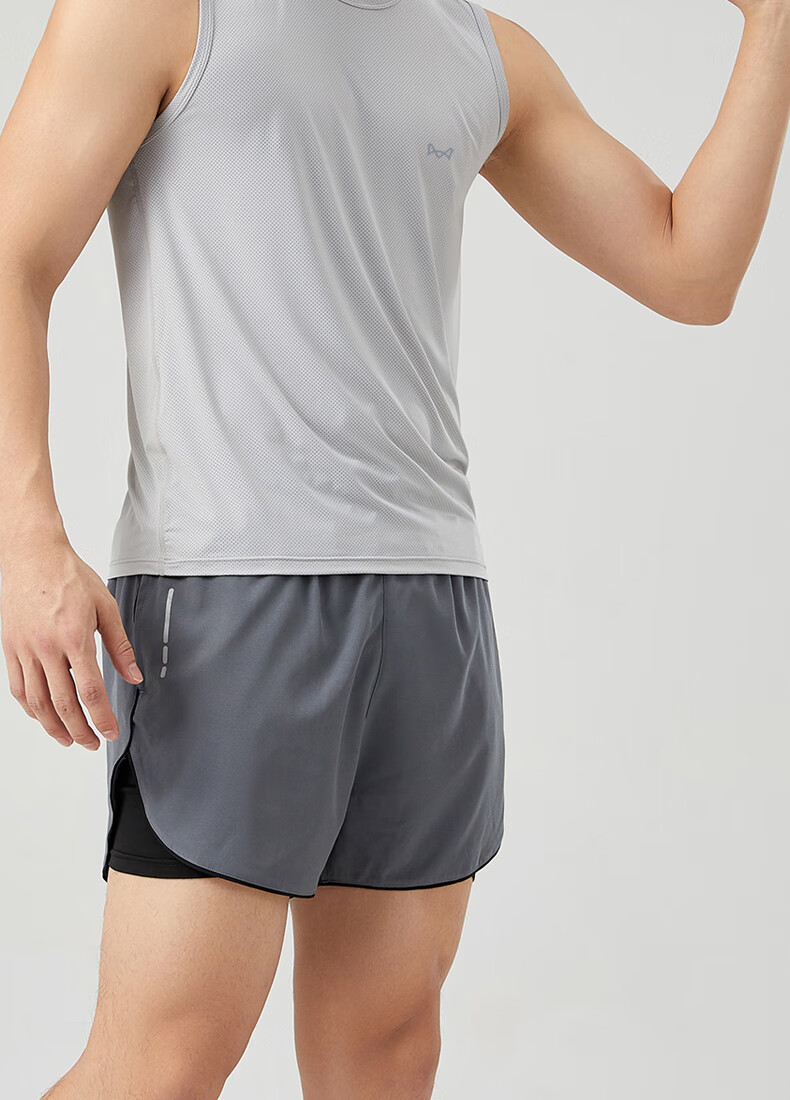 MiiOW 2-Pack Men's Basic Sleeveless Tank Tops Loose Fit Sports Undershirts Plus Size Crossback Vests 5