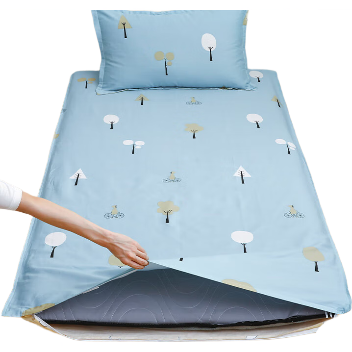Yunjin Dormitory Mattress Protector, Pure Cotton Fitted Sheet Cover, Fully Enclosed Mattress Cover, Student Mattress Cover, 90*190cm, Beautiful Mood