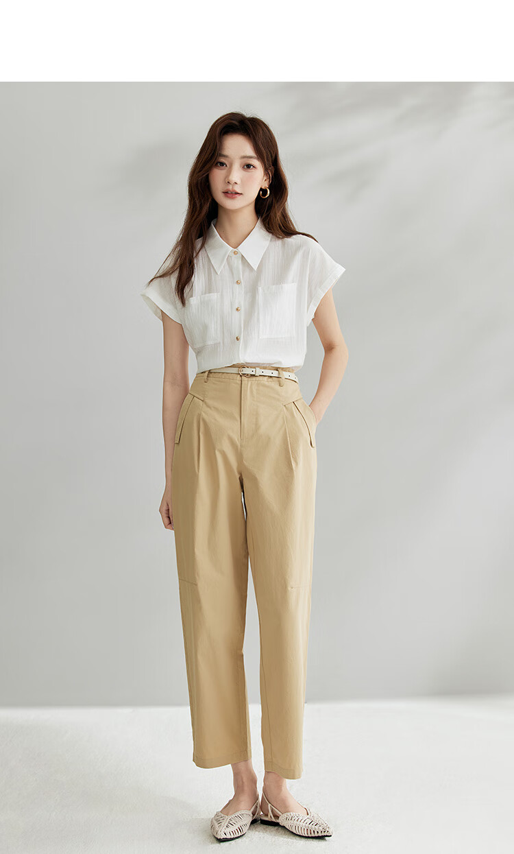 Inman Commuter Elegant Cap Sleeve Short Sleeve Shirt Women Summer Fashion High-End Roland Purple L 13