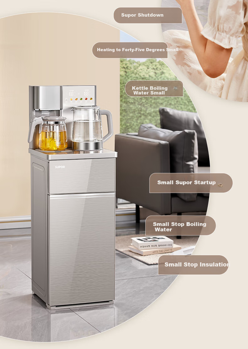 SUPOR Dust-Free Water Dispenser Tea Bar Machine, High-End Living Room New Water Dispenser, Remote Control Smart Bottom-Loading Anti-Overflow Tea Bar Cabinet Integrated Household Kettle SW-CBJ70 6