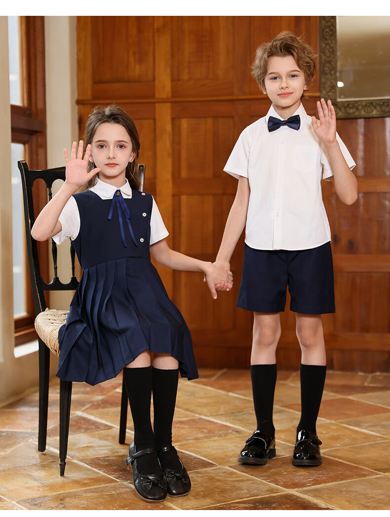 Yinuofang Girls' New Dress Set for Children's Day Performance, Kindergarten Uniforms, School Uniforms, Graduation Outfits, And Class Uniforms for Elementary School Students 12